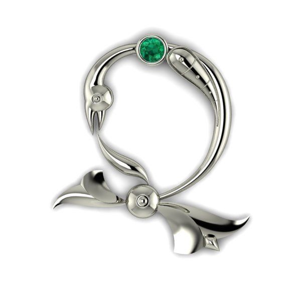 Bird calligraphy with armenian letter Dj 3D print model_9