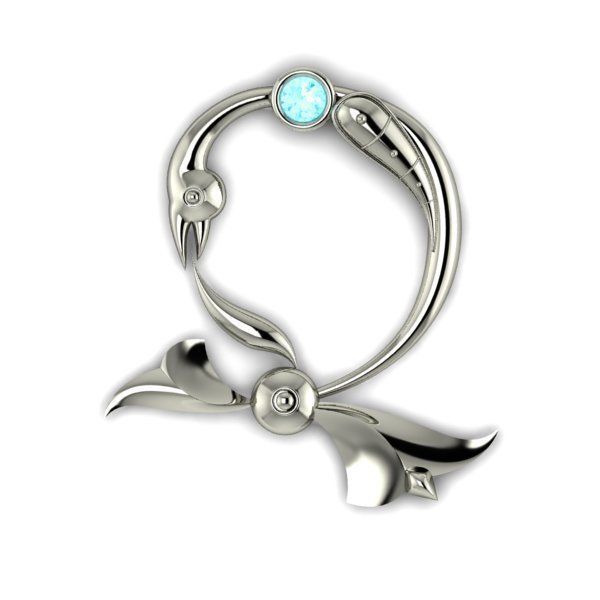 Bird calligraphy with armenian letter Dj 3D print model_27