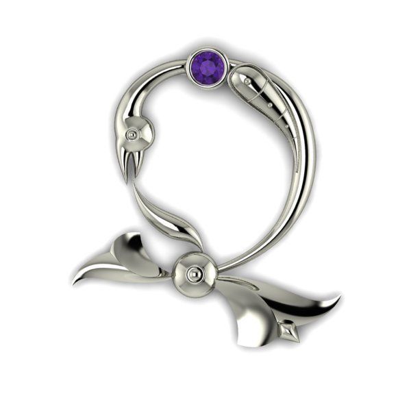 Bird calligraphy with armenian letter Dj 3D print model_26