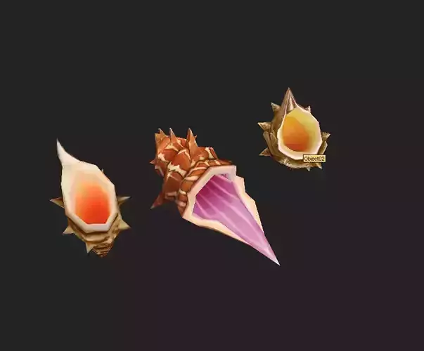 Games Models arena seabed area   conch 0 01 3D model