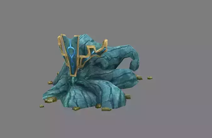 Games Models arena seabed area  Colossus head 01