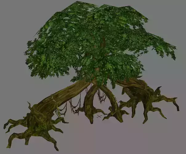 Jungle Area Arena game model tree swamp 01