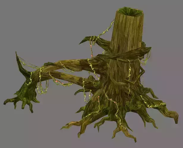 Jungle Area Arena game model tree swamp-01 01