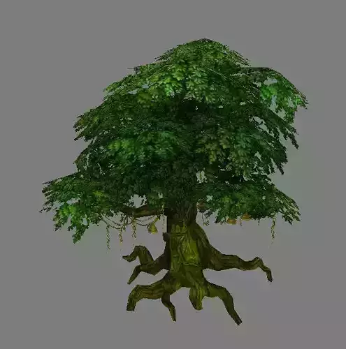 Jungle Area Arena game model tree swamp-02 01
