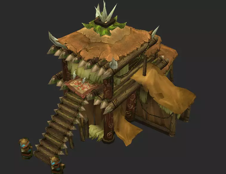 Model Arena game Jungle Area - tent tribe 01 01 3D model_0