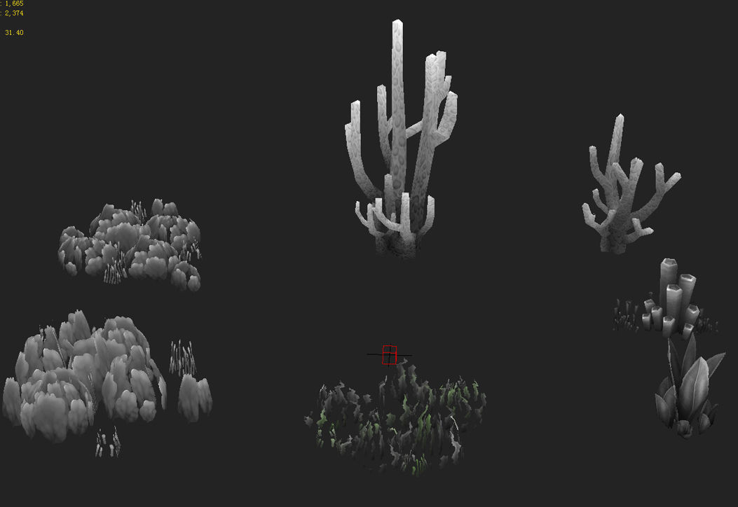 Seabed Arena game model plant 01 3D model_2