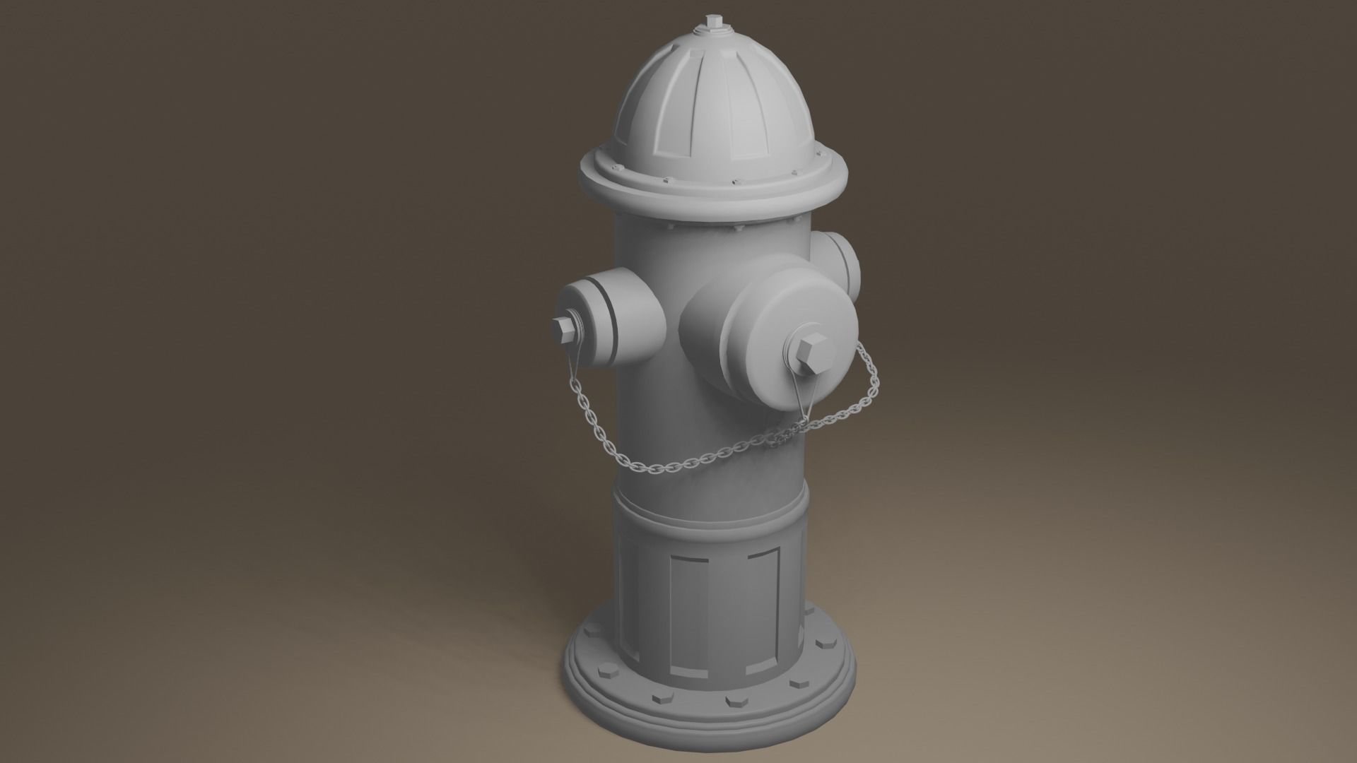 Hidrante fire hydrant Low-poly 3D model_1