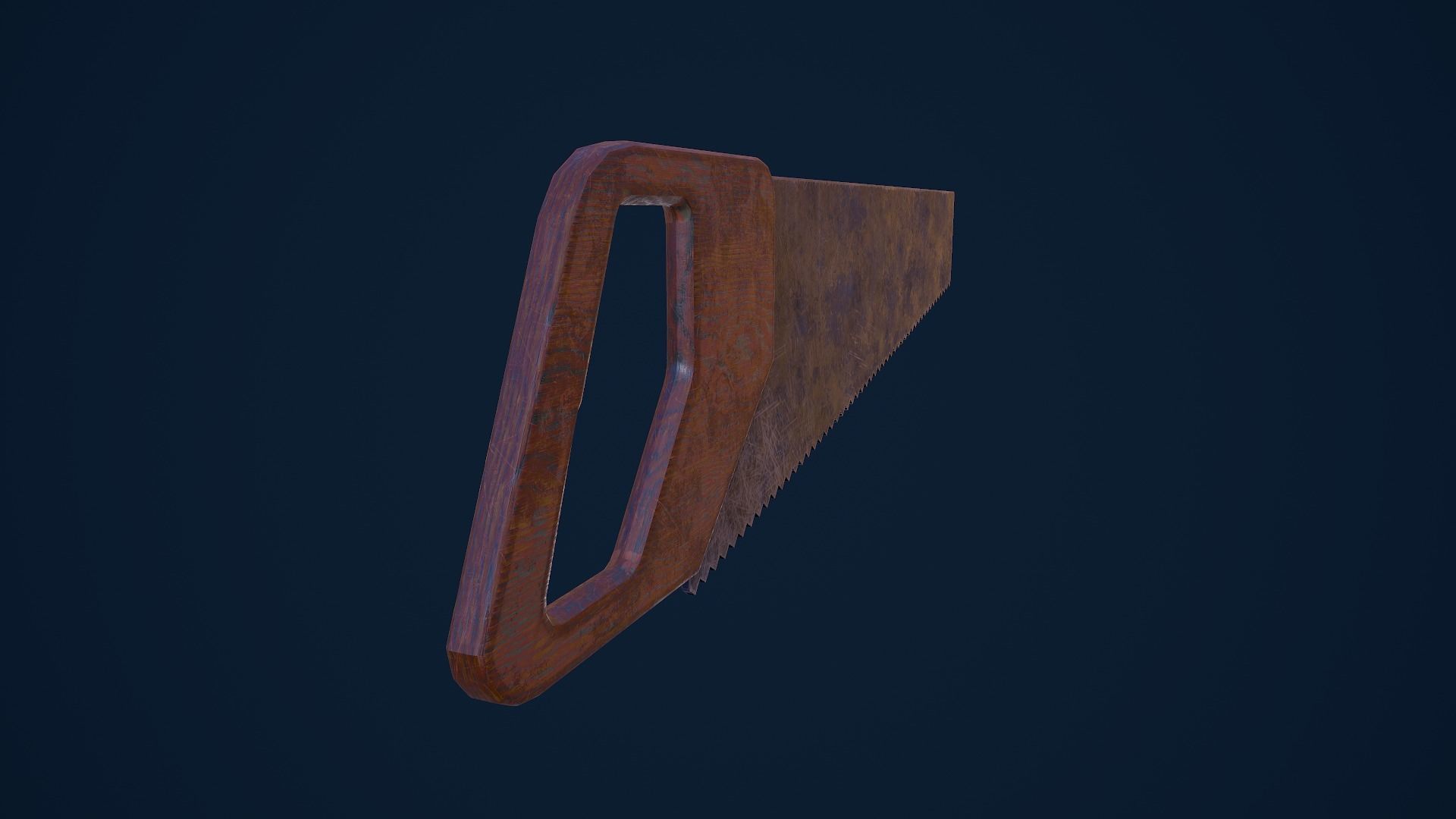 Wood Saw Low-poly 3D model_10