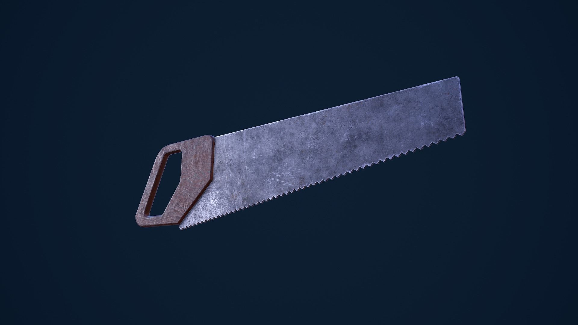 Wood Saw Low-poly 3D model_11