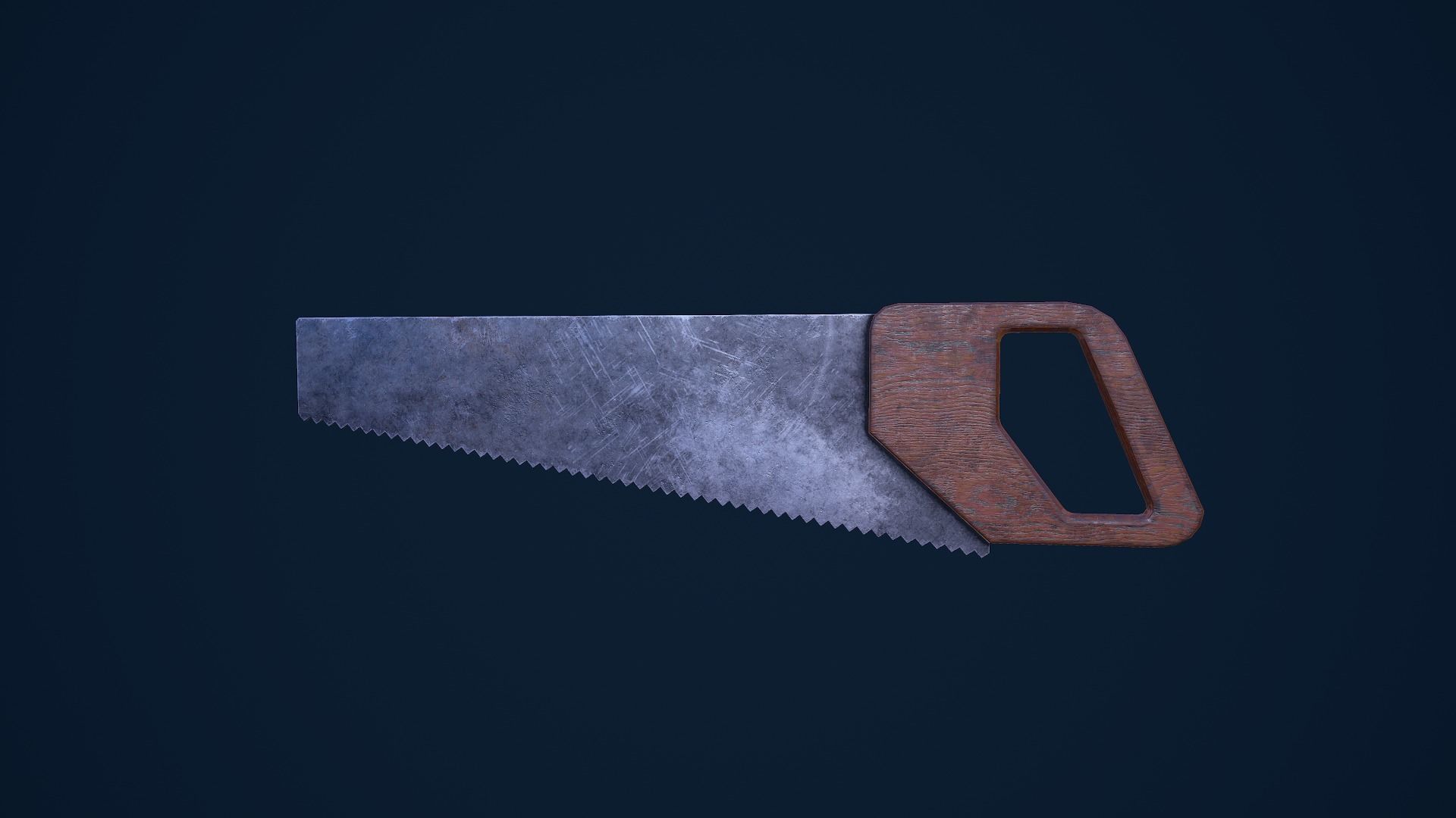 Wood Saw Low-poly 3D model_2