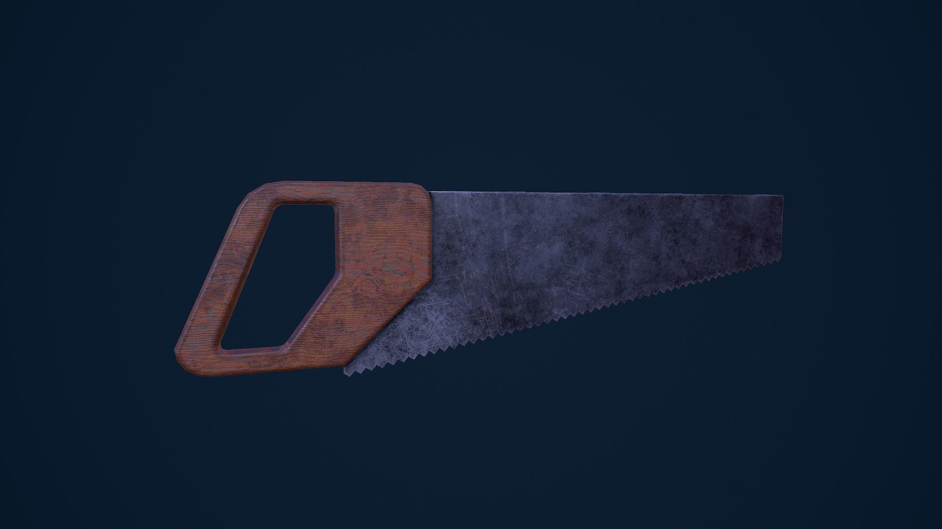 Wood Saw Low-poly 3D model_9