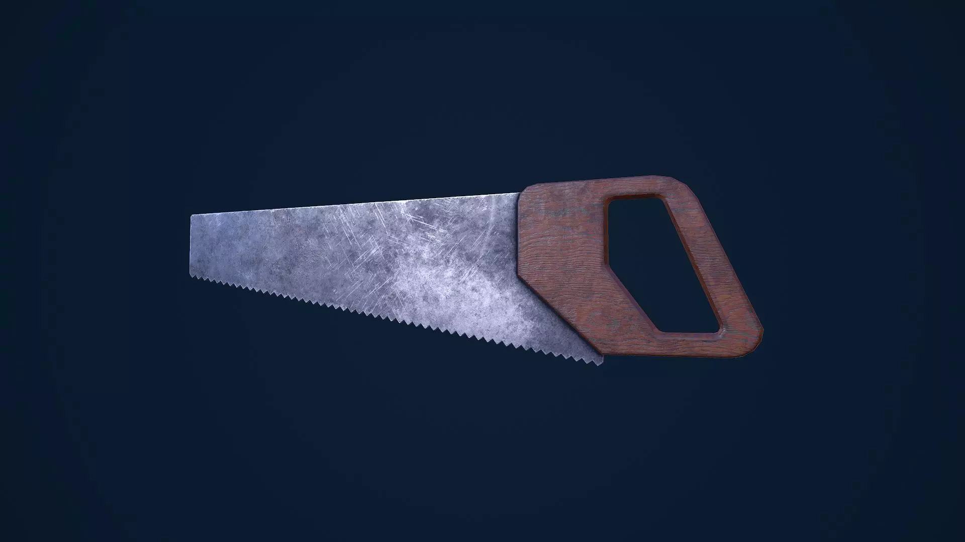 Wood Saw Low-poly 3D model_0