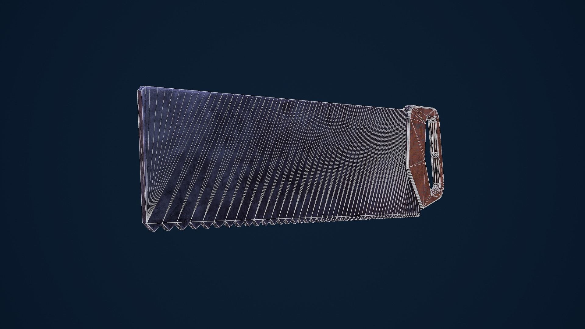 Wood Saw Low-poly 3D model_13