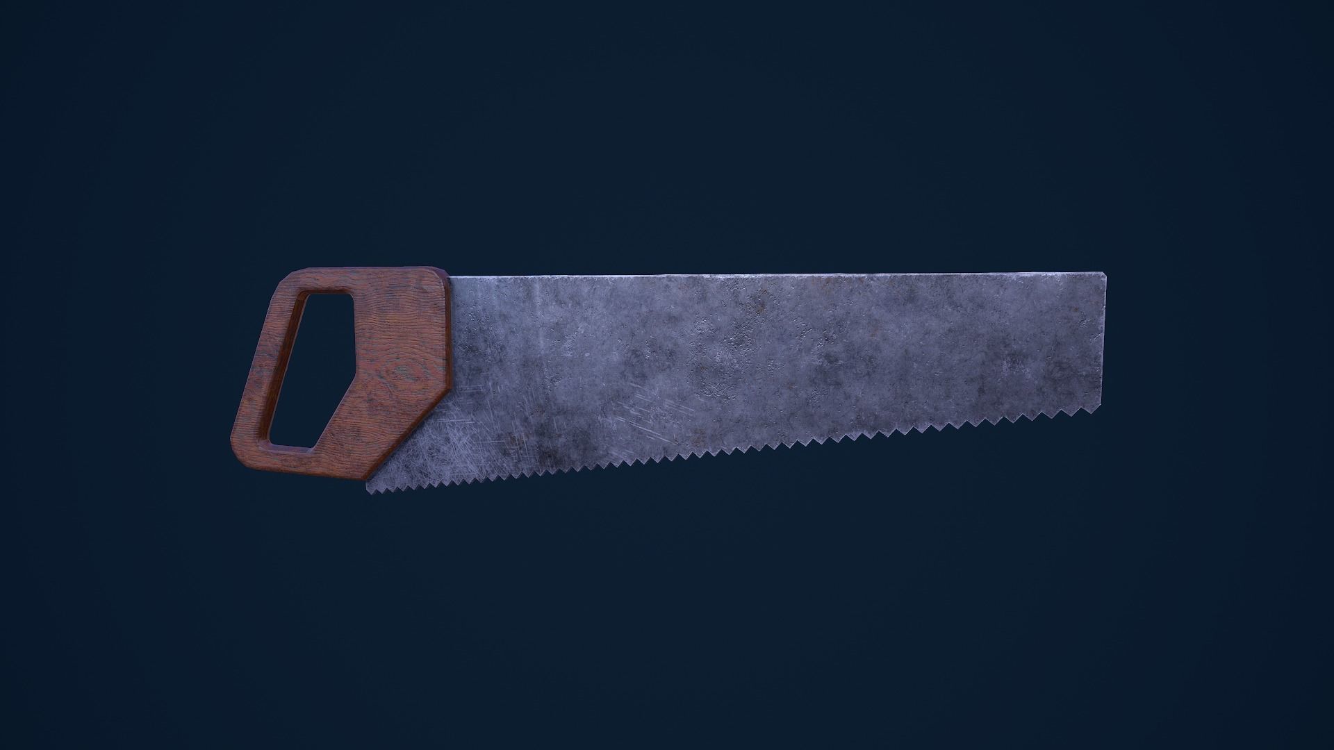 Wood Saw Low-poly 3D model_8