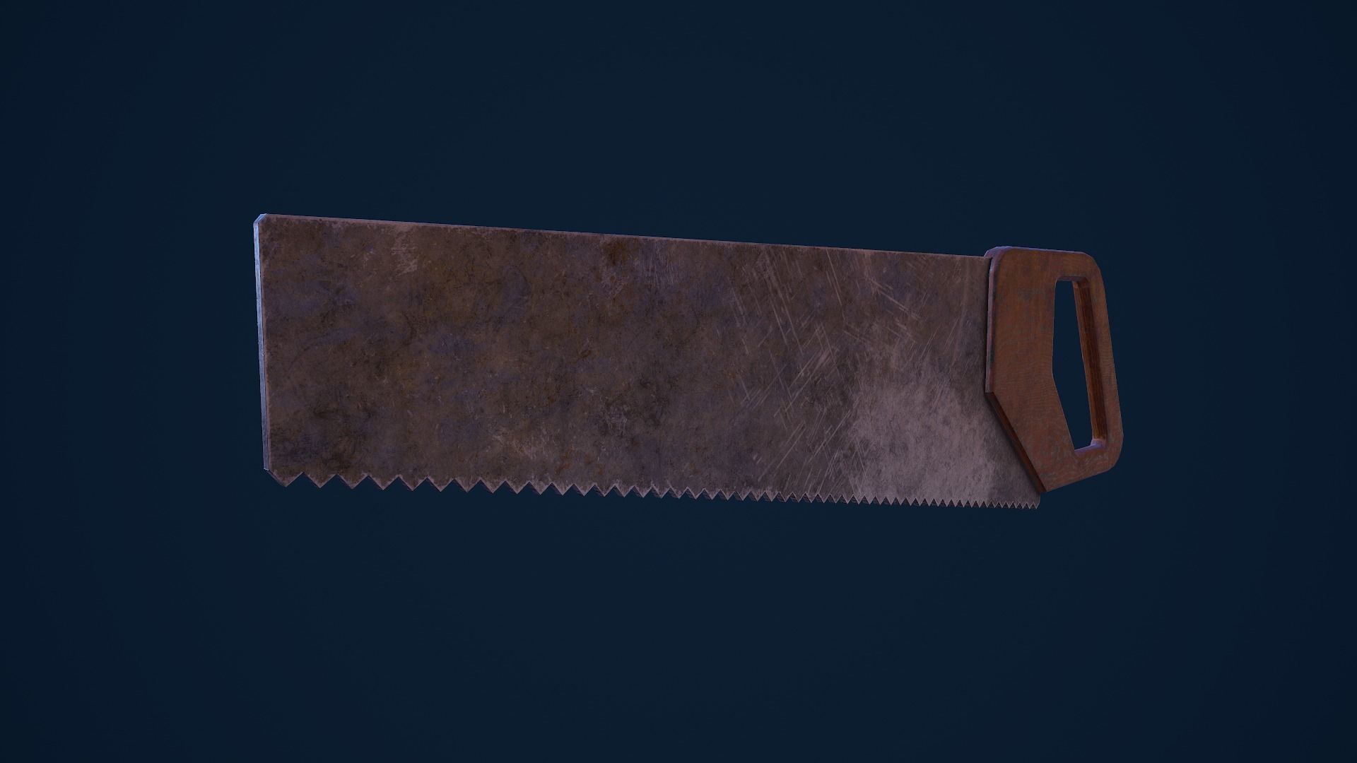 Wood Saw Low-poly 3D model_5