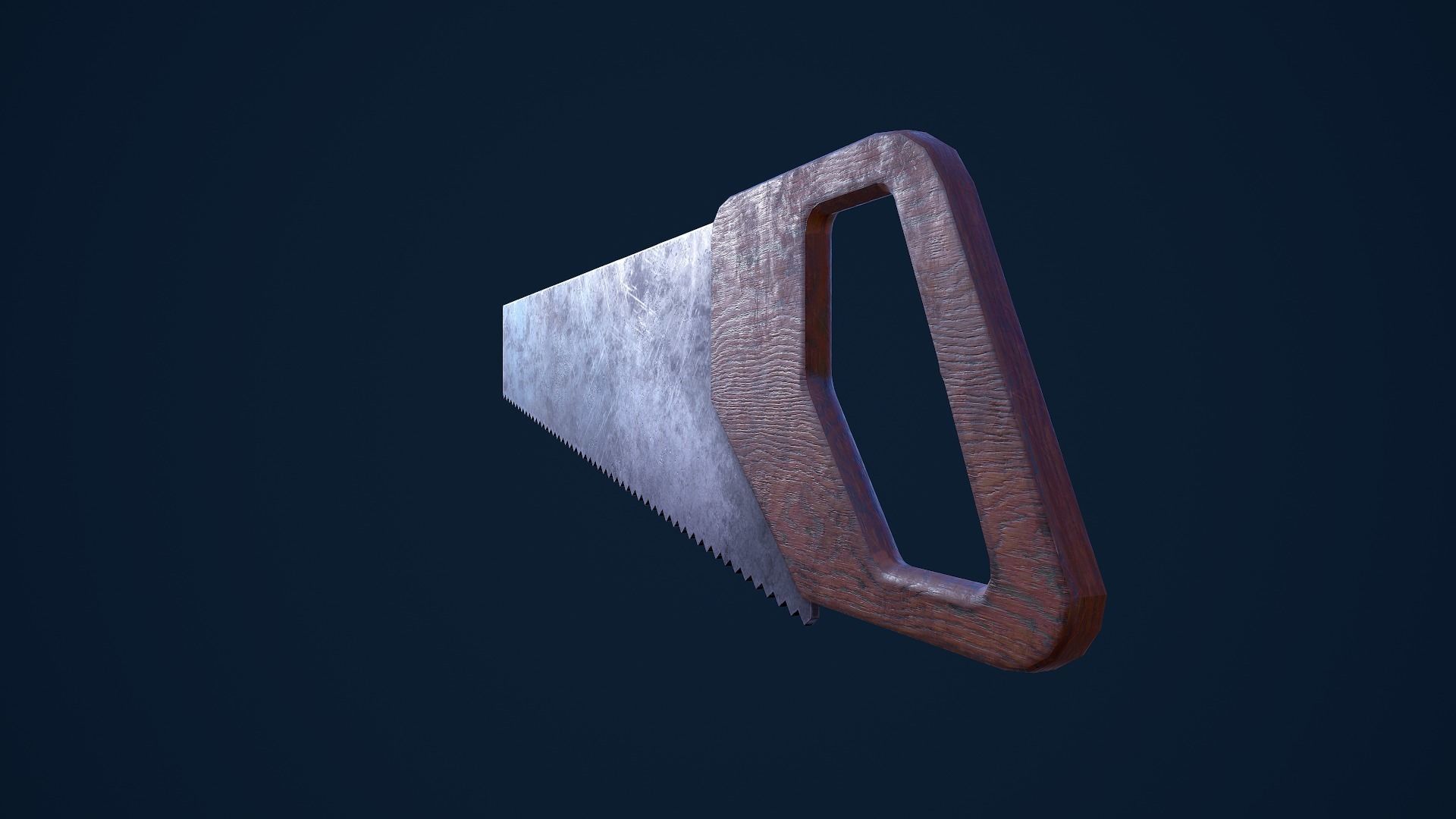 Wood Saw Low-poly 3D model_4
