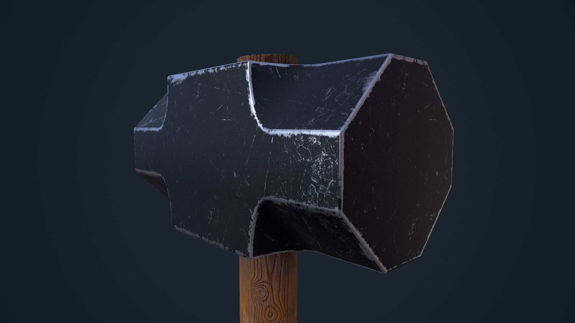 SledgeHammer axe Low-poly 3D model_13