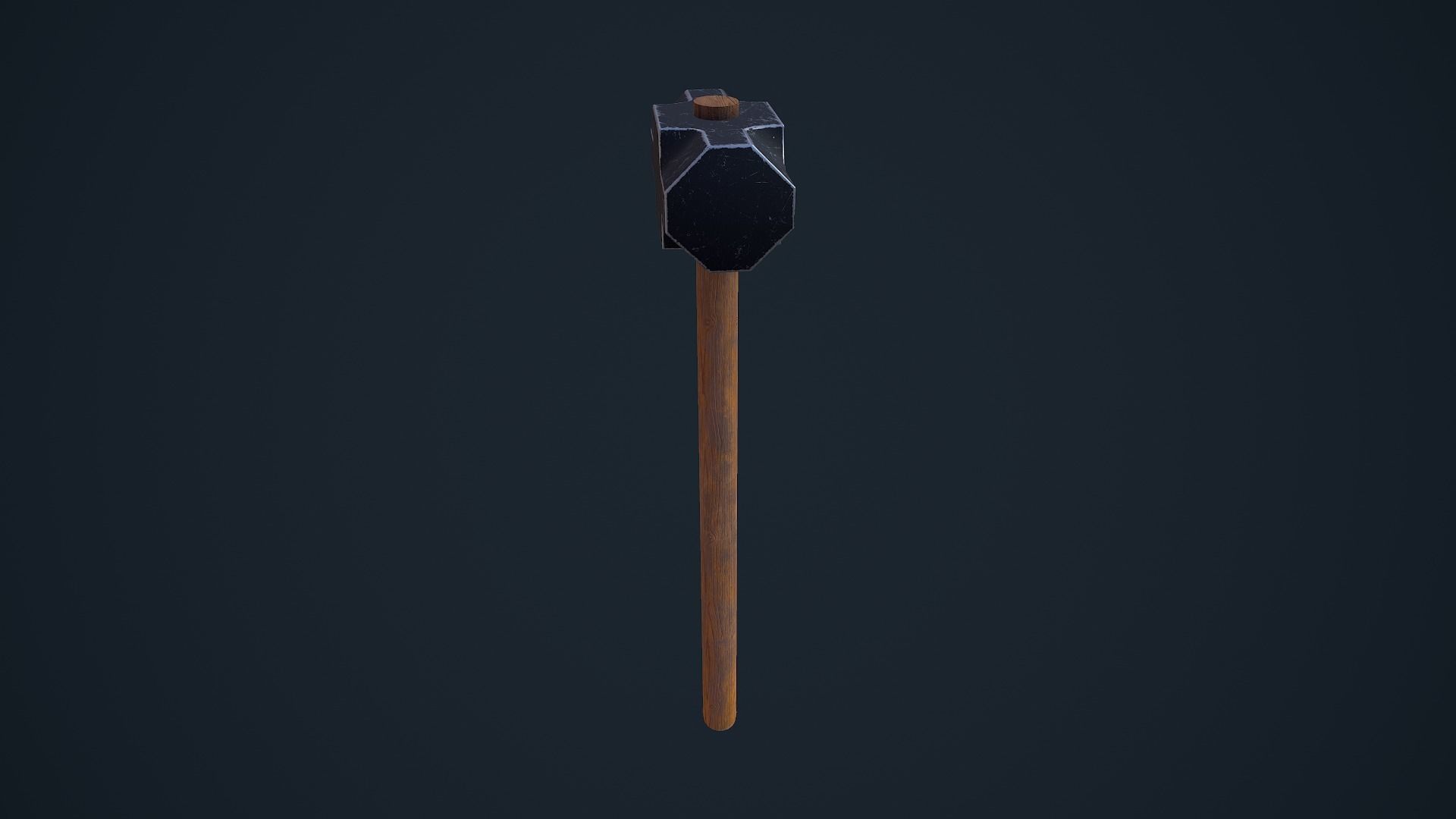SledgeHammer axe Low-poly 3D model_2