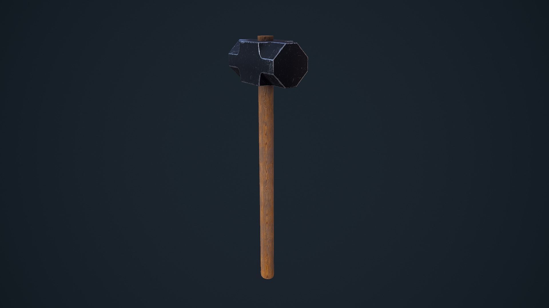SledgeHammer axe Low-poly 3D model_5