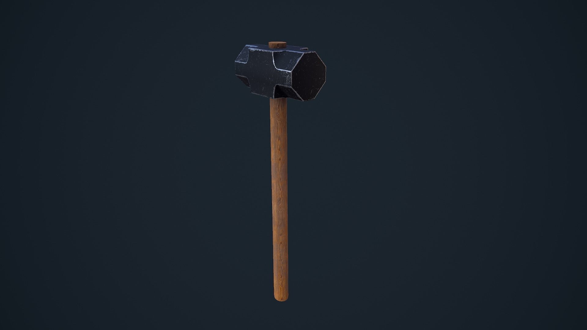 SledgeHammer axe Low-poly 3D model_14