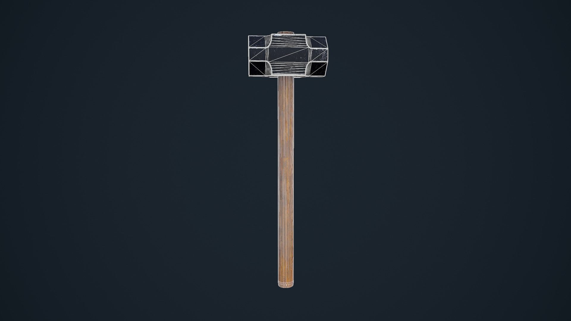 SledgeHammer axe Low-poly 3D model_11
