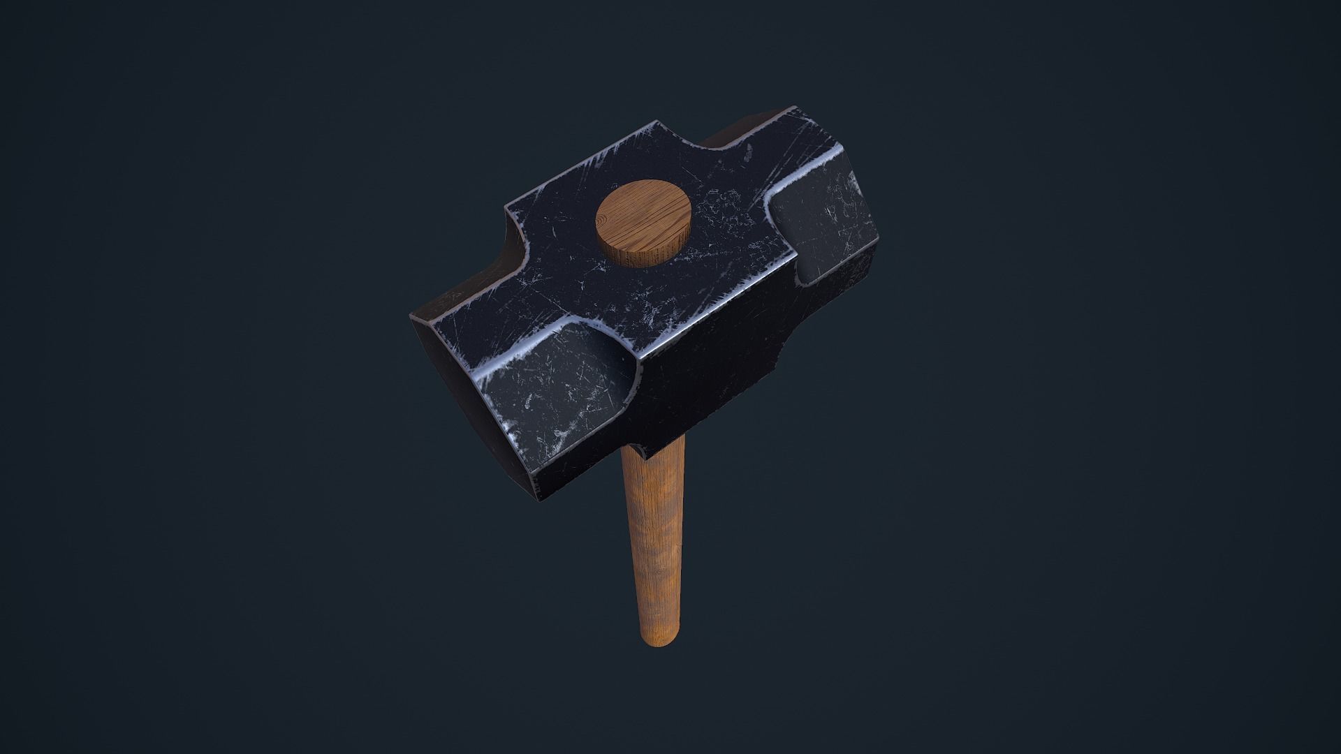 SledgeHammer axe Low-poly 3D model_9