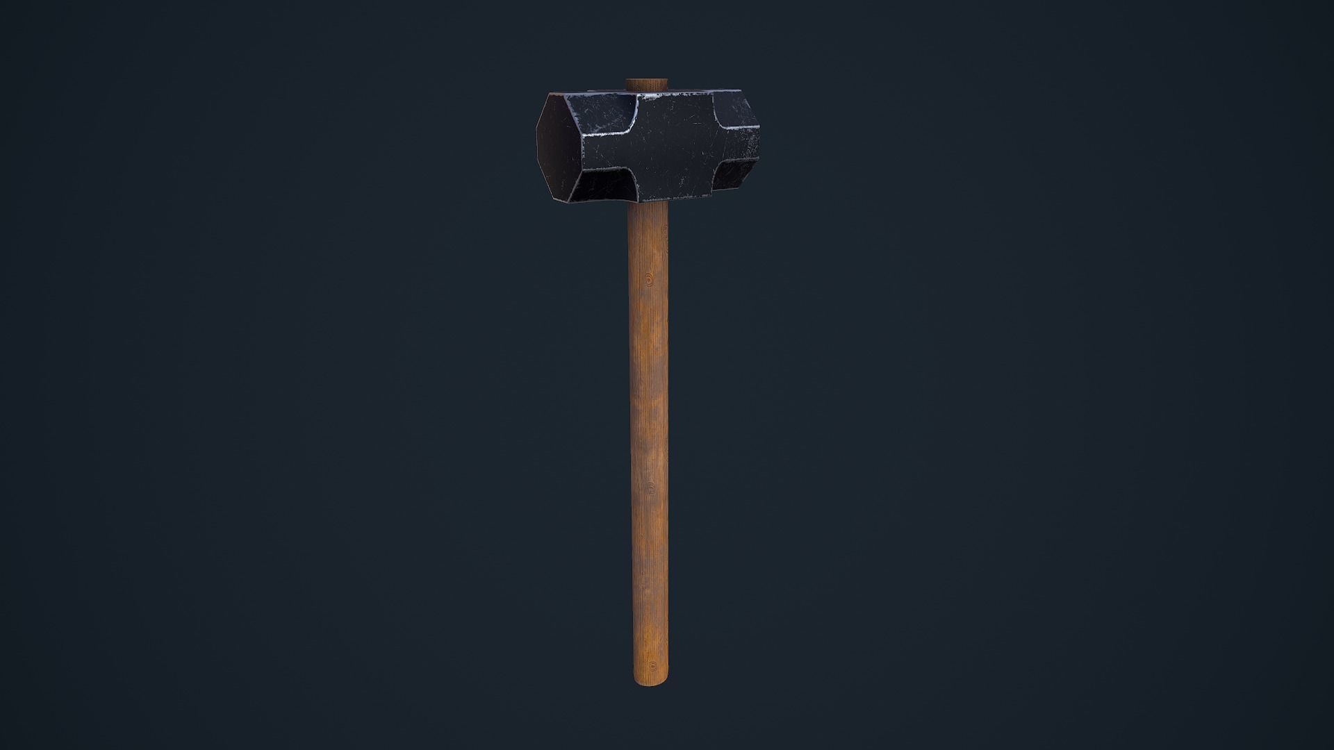 SledgeHammer axe Low-poly 3D model_3