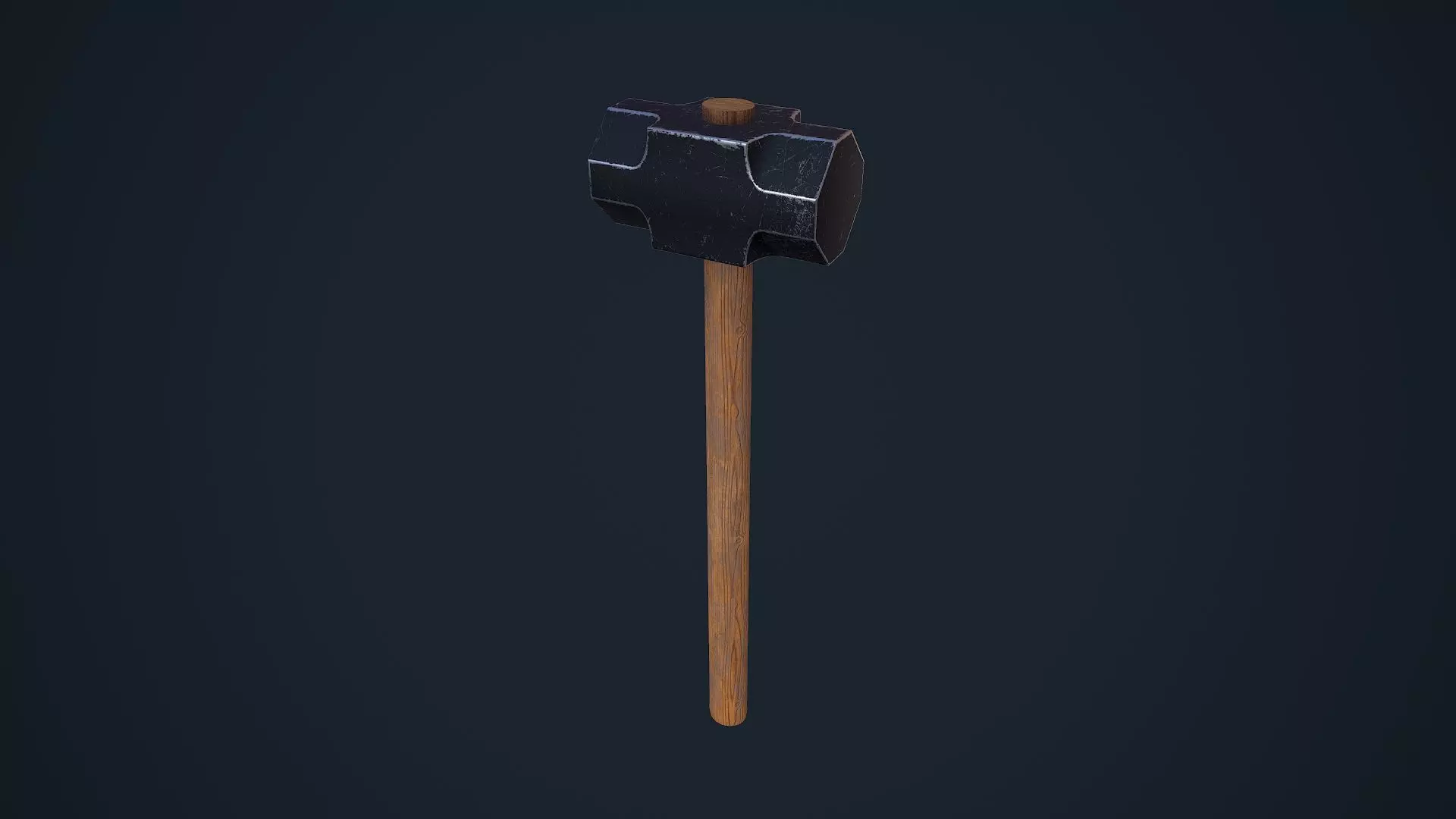 SledgeHammer axe Low-poly 3D model_0