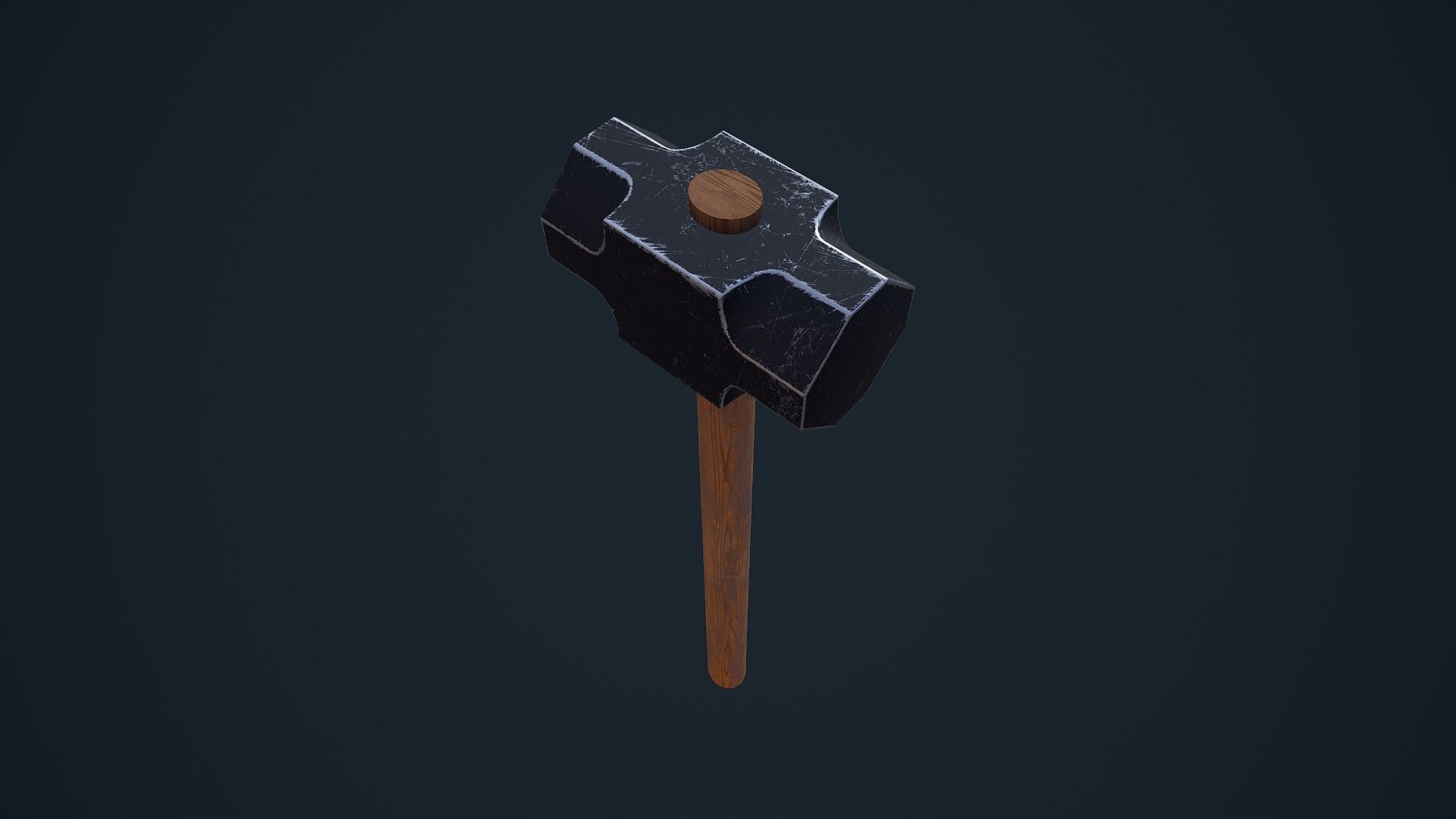 SledgeHammer axe Low-poly 3D model_8