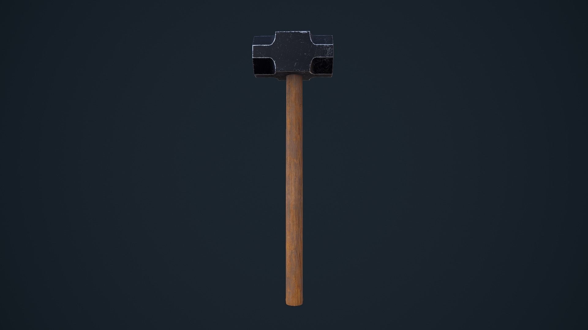 SledgeHammer axe Low-poly 3D model_7