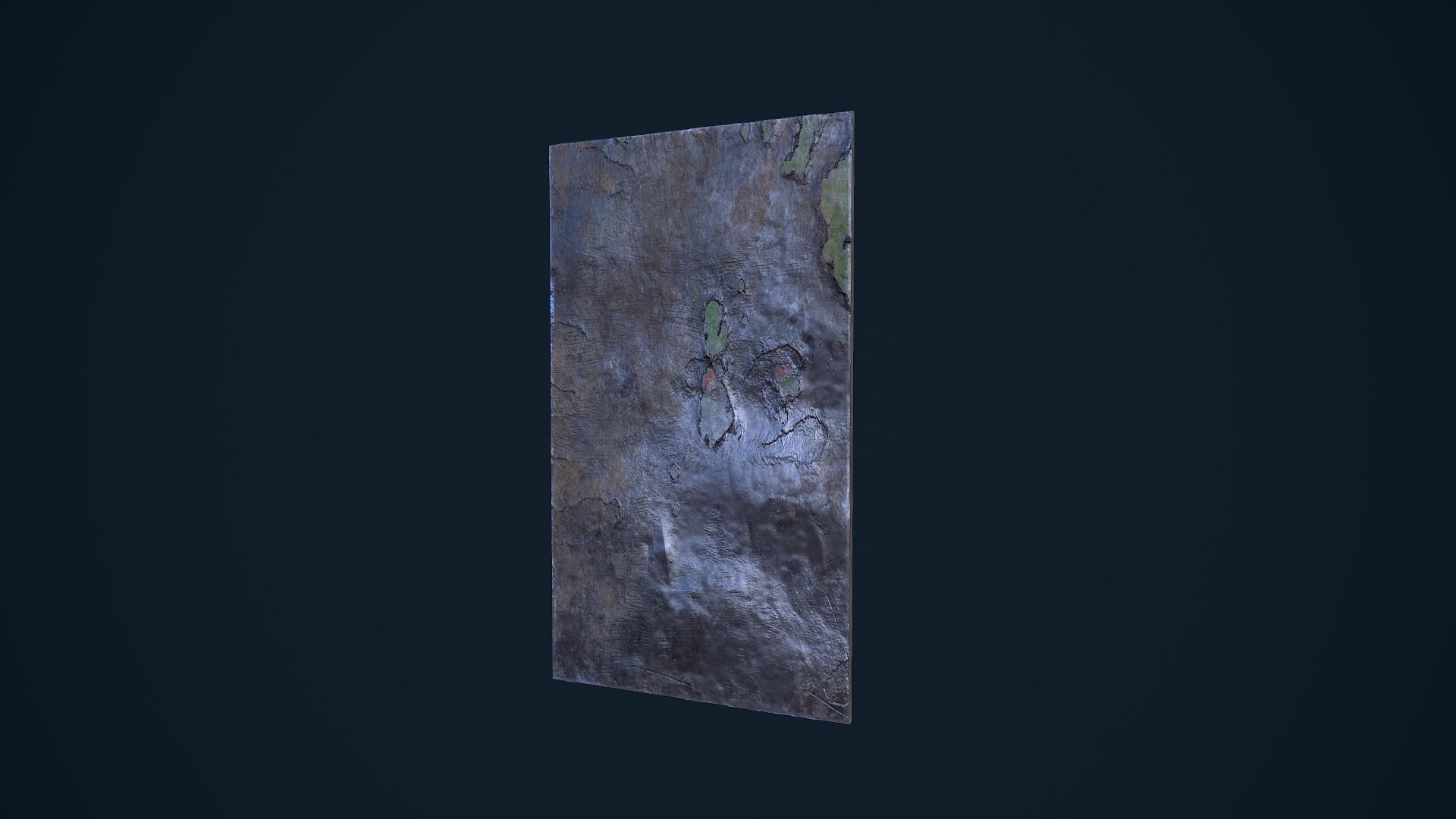 Metal Plate Low-poly 3D model_6
