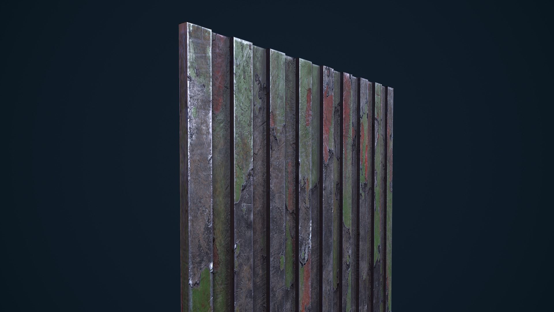 Metal Plate Low-poly 3D model_8