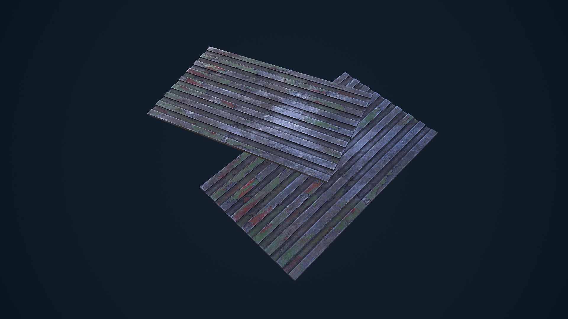 Metal Plate Low-poly 3D model_9