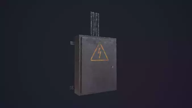 Electric Box Low-poly 3D model