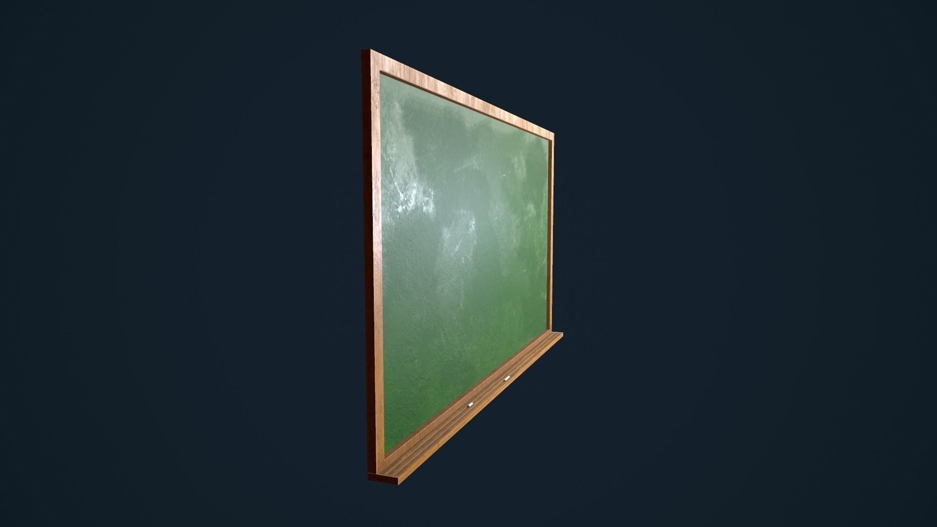 ChalkBoard blackboard Low-poly 3D model_4