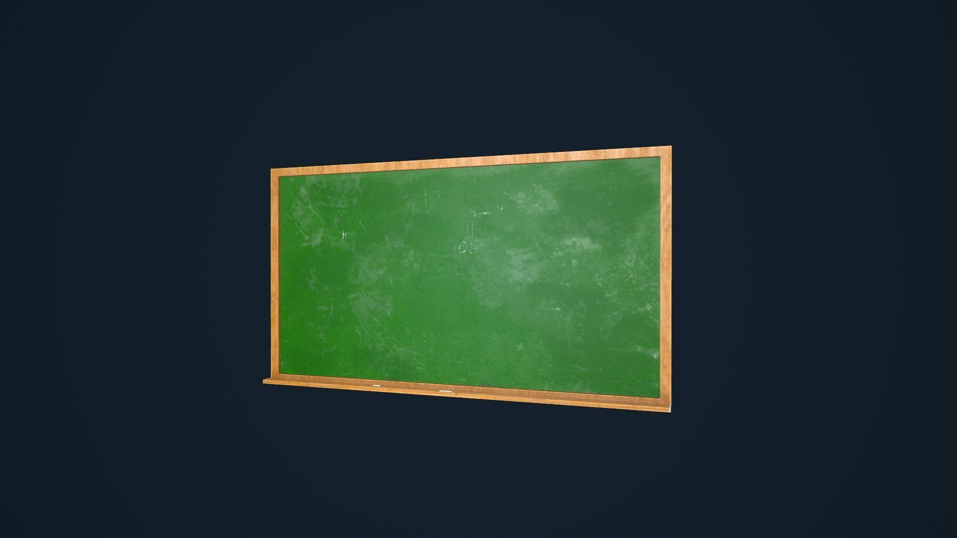 ChalkBoard blackboard Low-poly 3D model_9