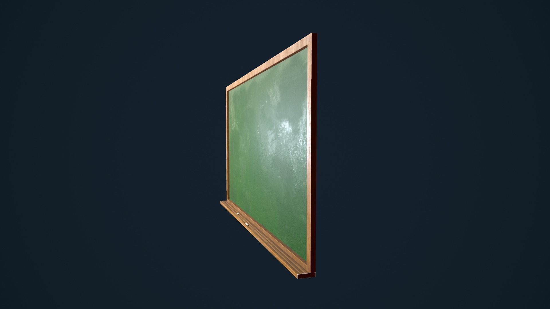 ChalkBoard blackboard Low-poly 3D model_5