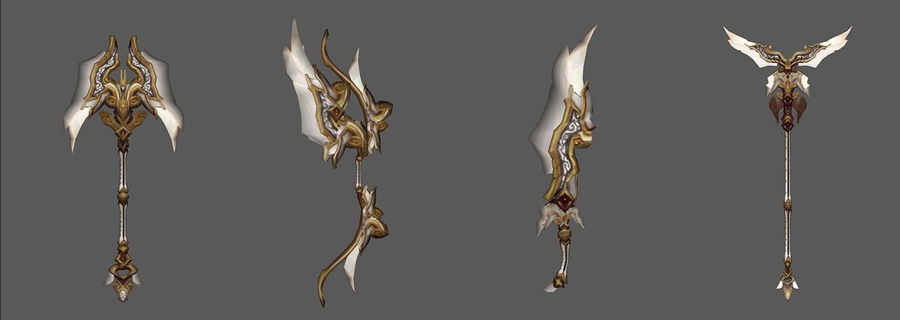 Fantasy MMO RPG Weapons Pack 01 Low-poly 3D model_6