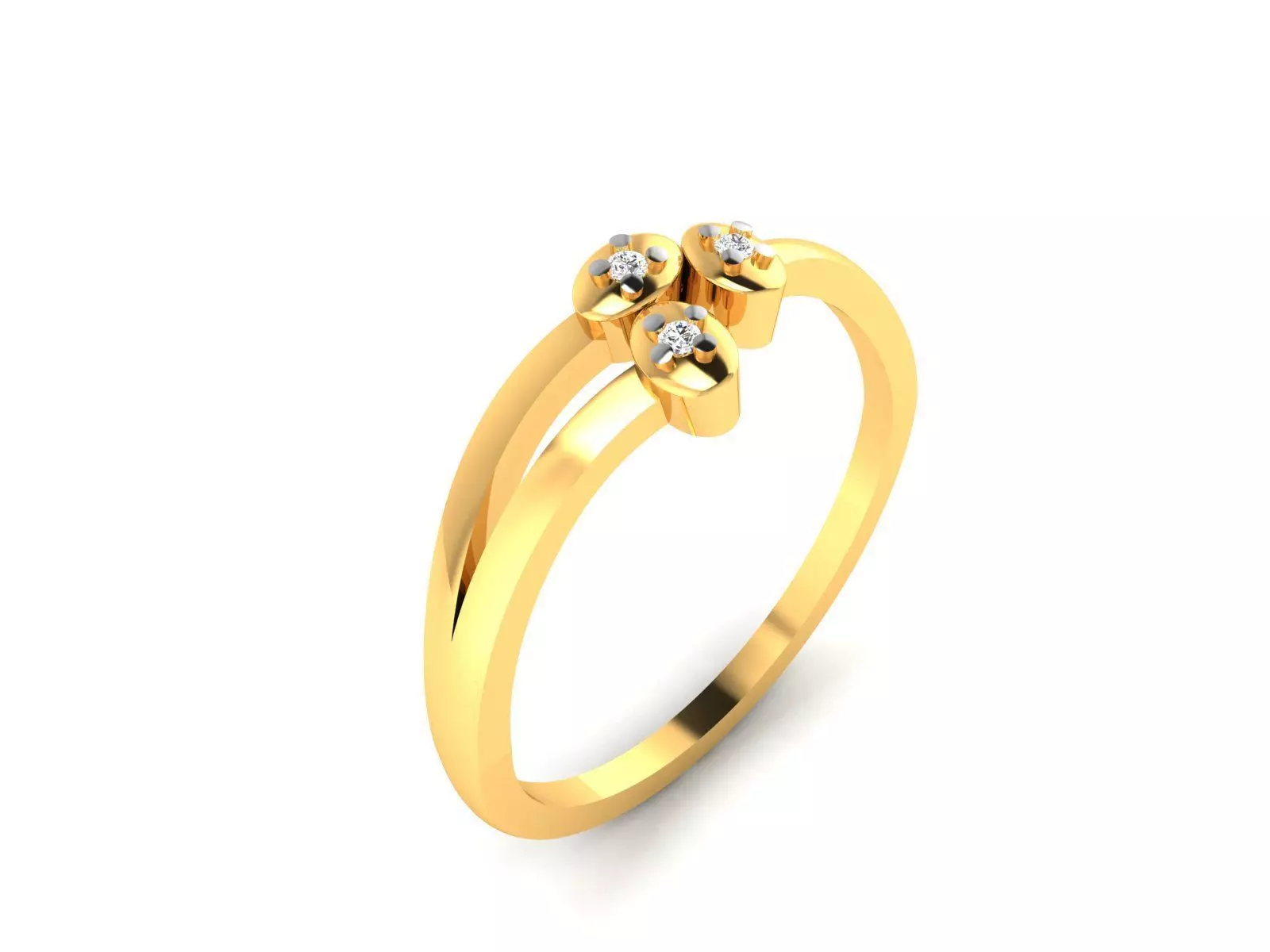 Women Diamond Band Ring 3dm render detail 3D print model_0
