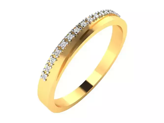 Women Band Ring 3dm render detail