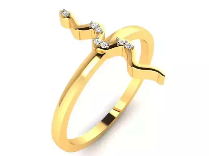 Snake Band Ring 3dm render detail