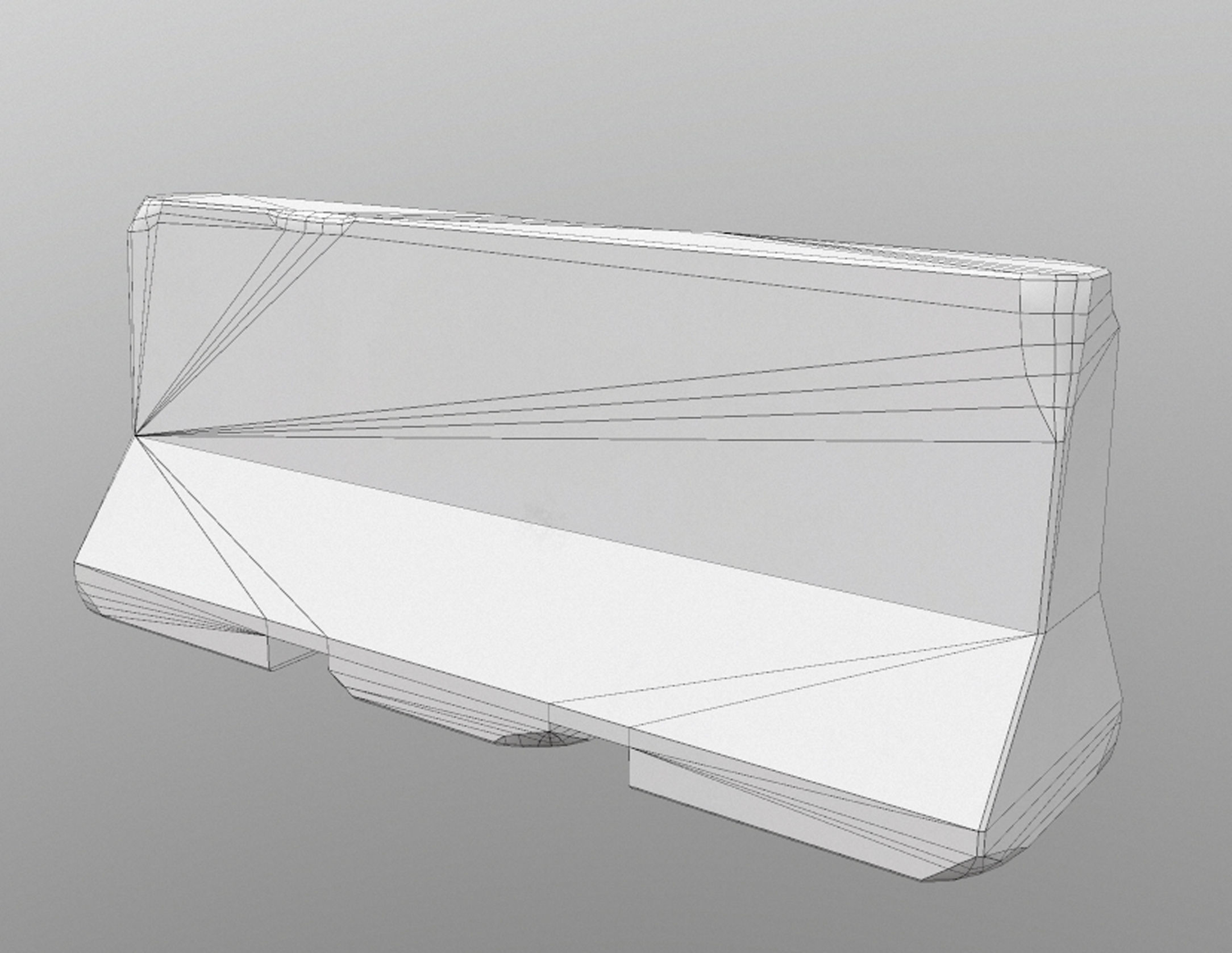 Concrete barriers 2m Low-poly 3D model_2