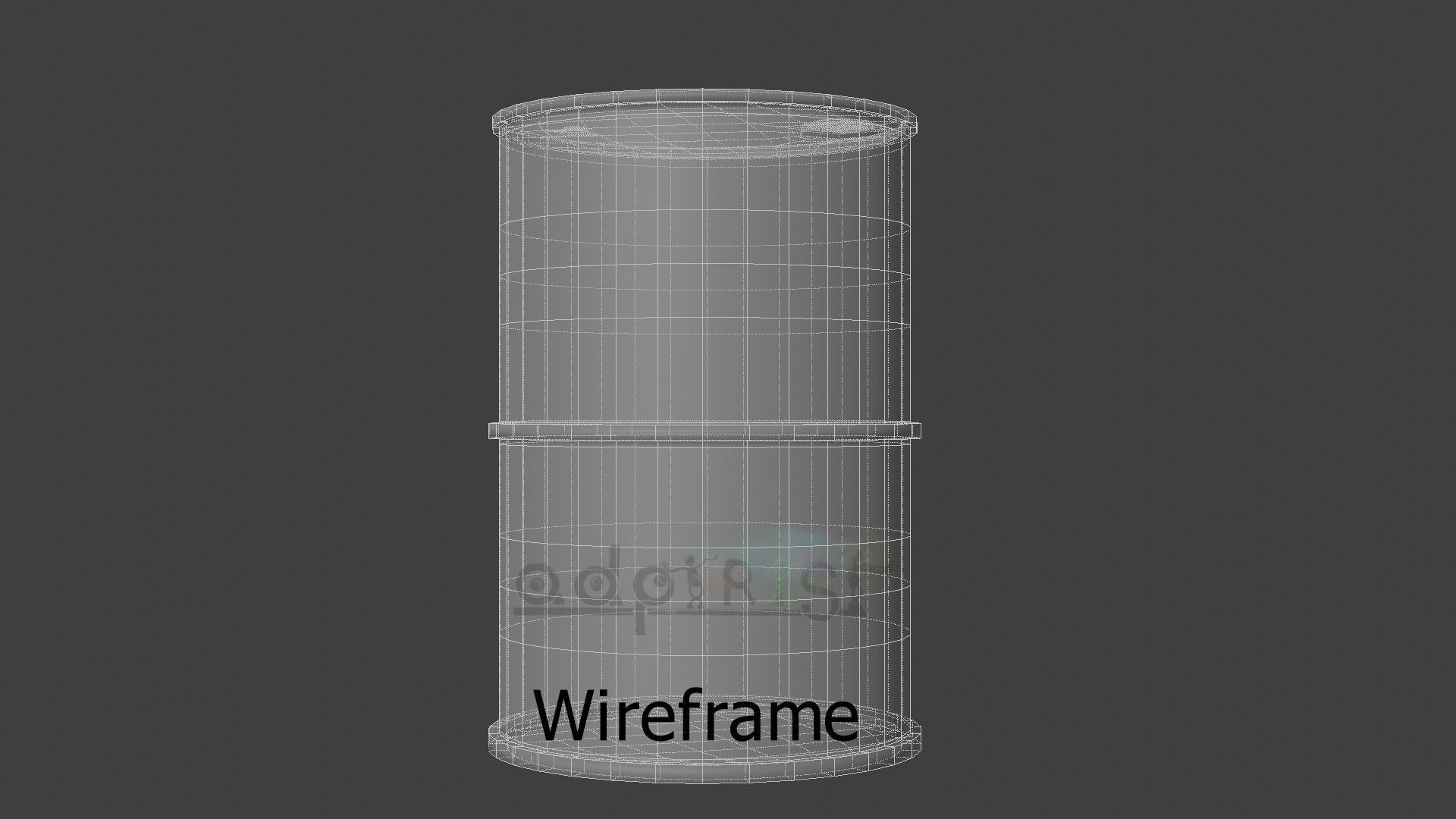 Oil Barrel Low Poly Game ready Low-poly 3D model_2
