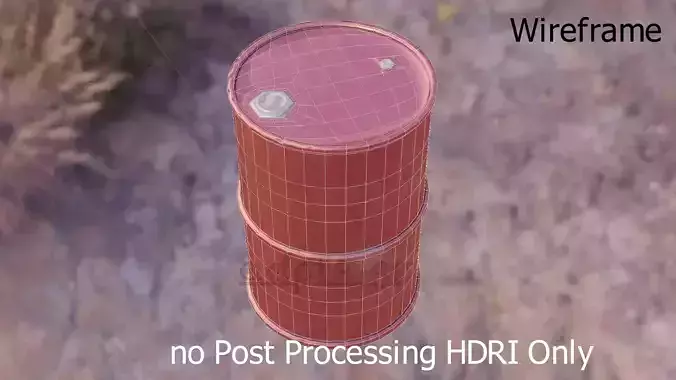 Oil Barrel Low Poly Game ready Low-poly 3D model