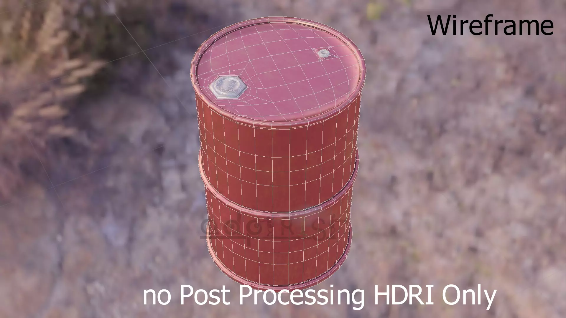 Oil Barrel Low Poly Game ready Low-poly 3D model_0