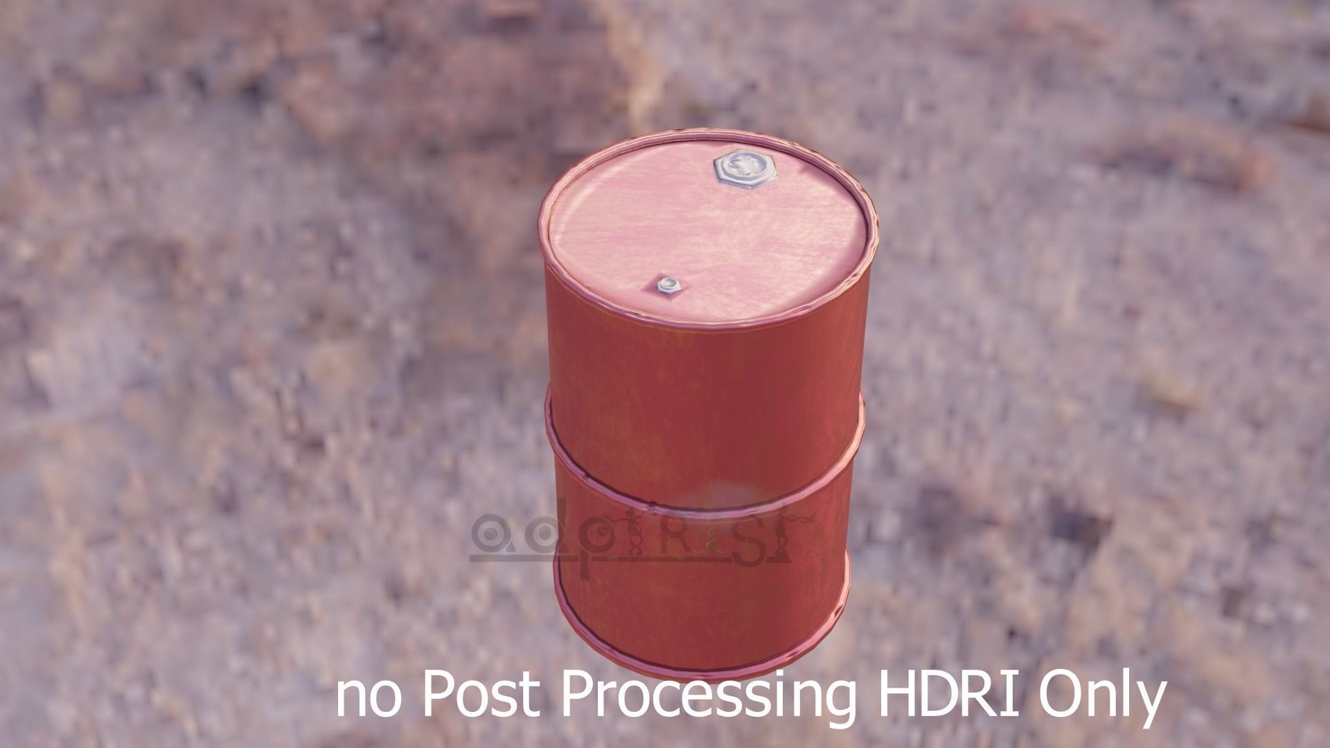 Oil Barrel Low Poly Game ready Low-poly 3D model_3