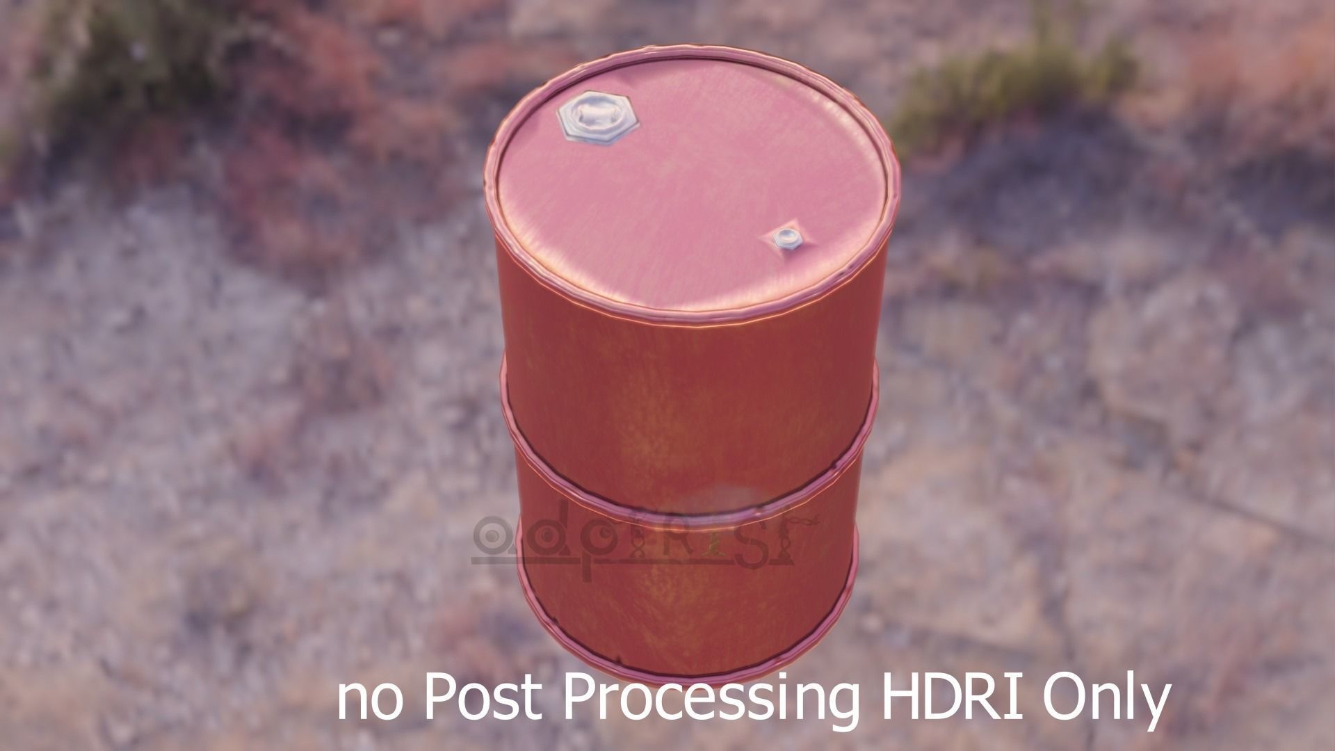 Oil Barrel Low Poly Game ready Low-poly 3D model_6
