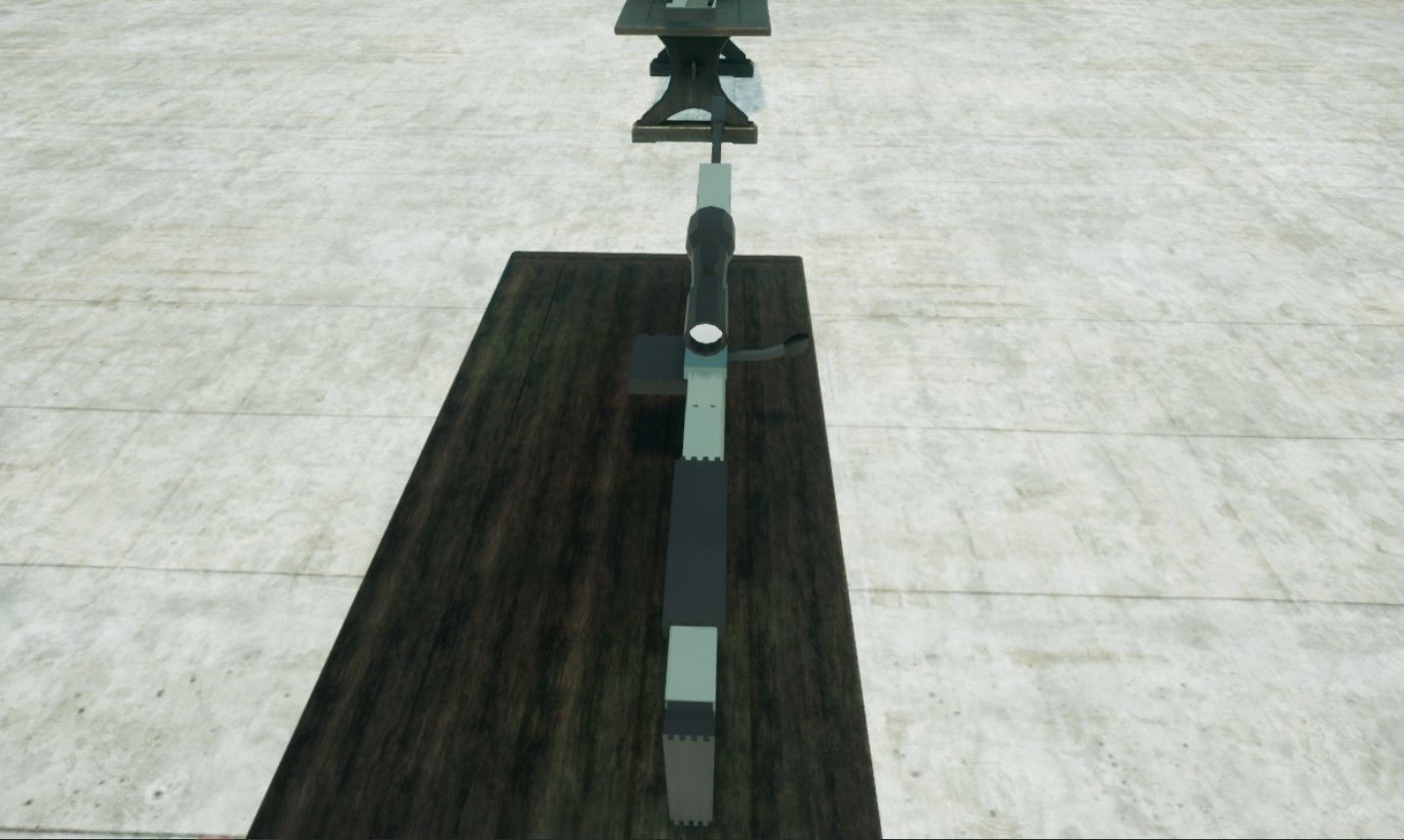 Lowpoly Sniper rifle on table Free low-poly 3D model_3