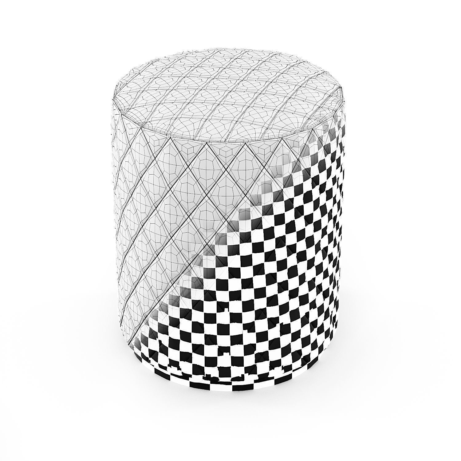  ottoman pouf 3D Model Collection_9