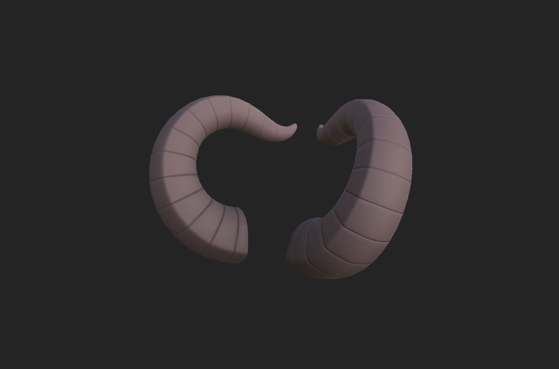 Demon Horn 3D model_5